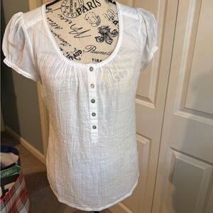 Elegant White Button-Down Blouse